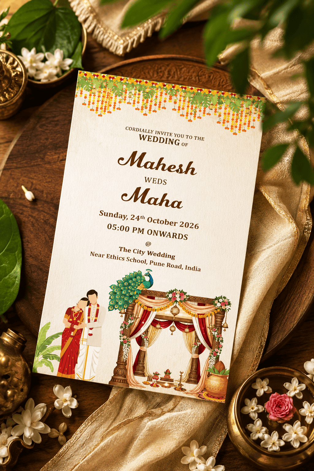 Mandap Celebration Wedding Invitation