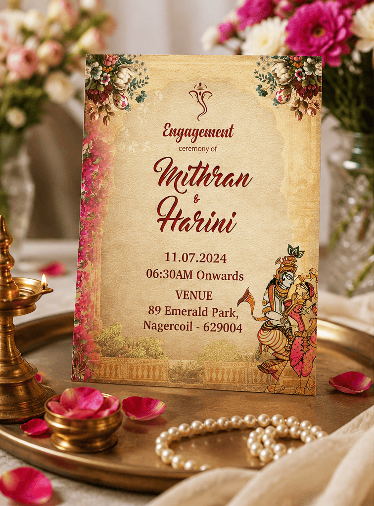 Vintage Heritage Engagement Invitation
