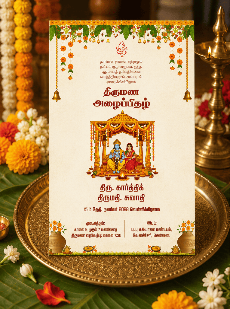 Divine Rama Sita Wedding Invitation