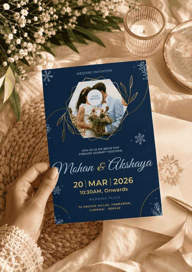 Modern Photo Wedding Invitation