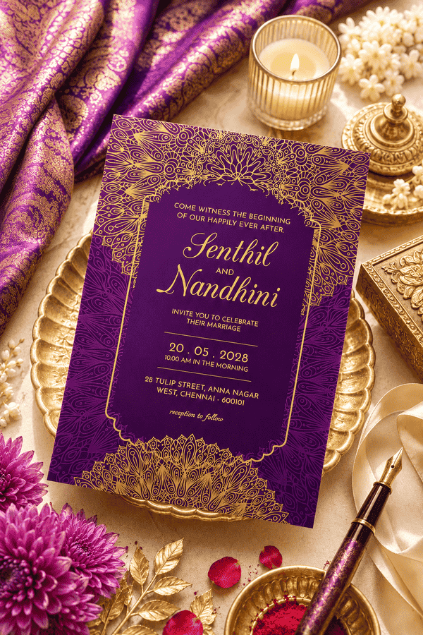 Royal Mandala Frame Invitation