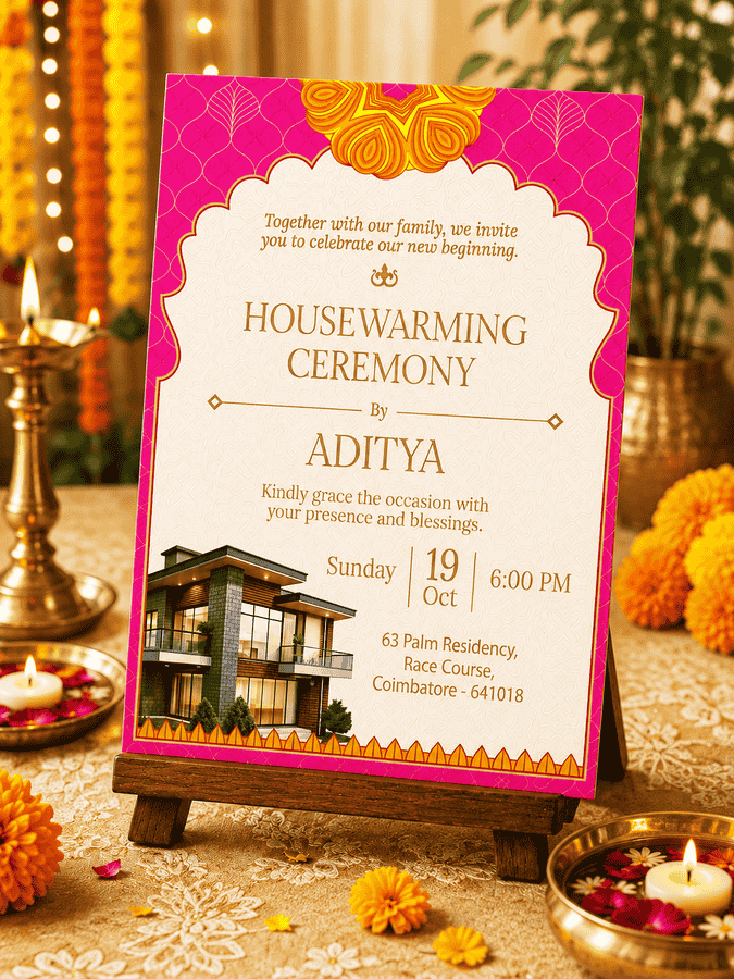 Golden Mandala Housewarming Invitation