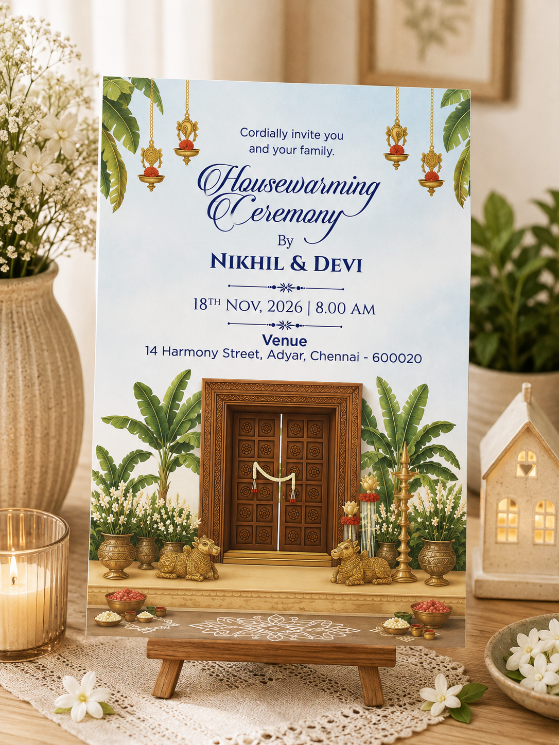 Sacred Doorstep Traditional Housewarming Invitation