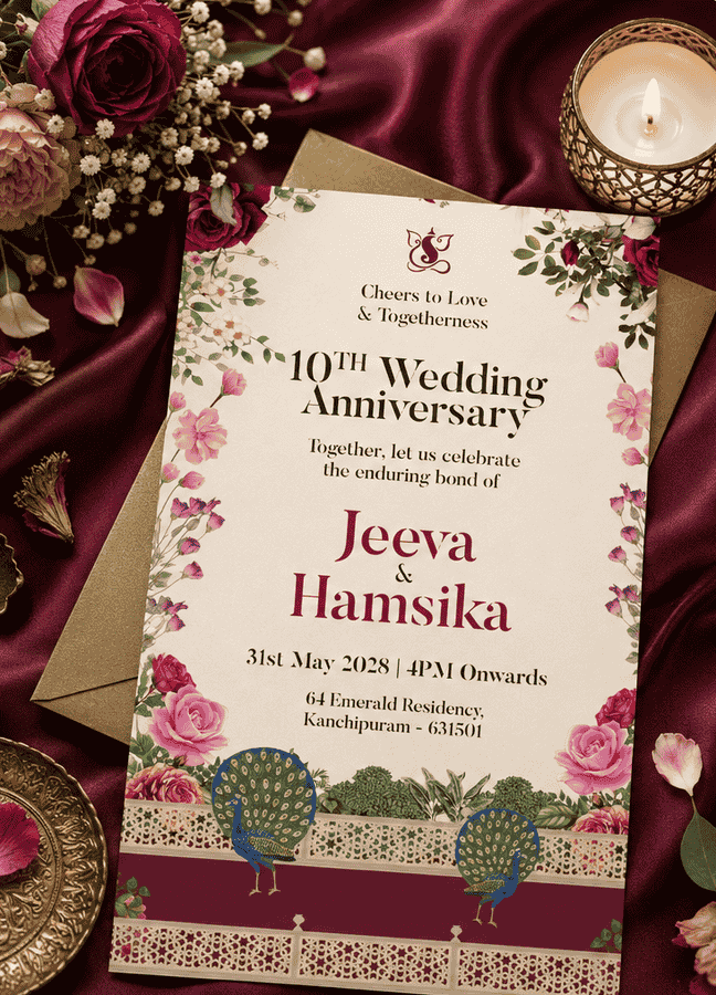 Mandala Elegance Anniversary Invitation