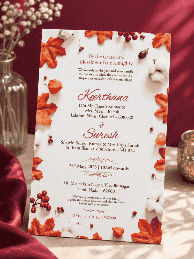 Autumn Grace Wedding Invitation