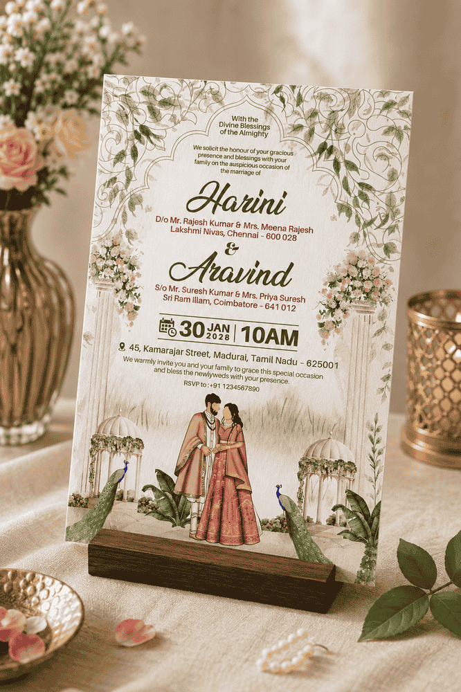 Garden Pavilion Wedding Invitation