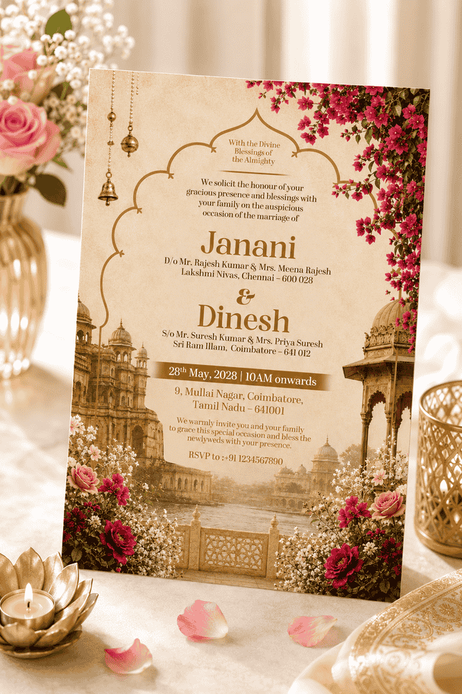 Royal Heritage Garden Wedding Invitation