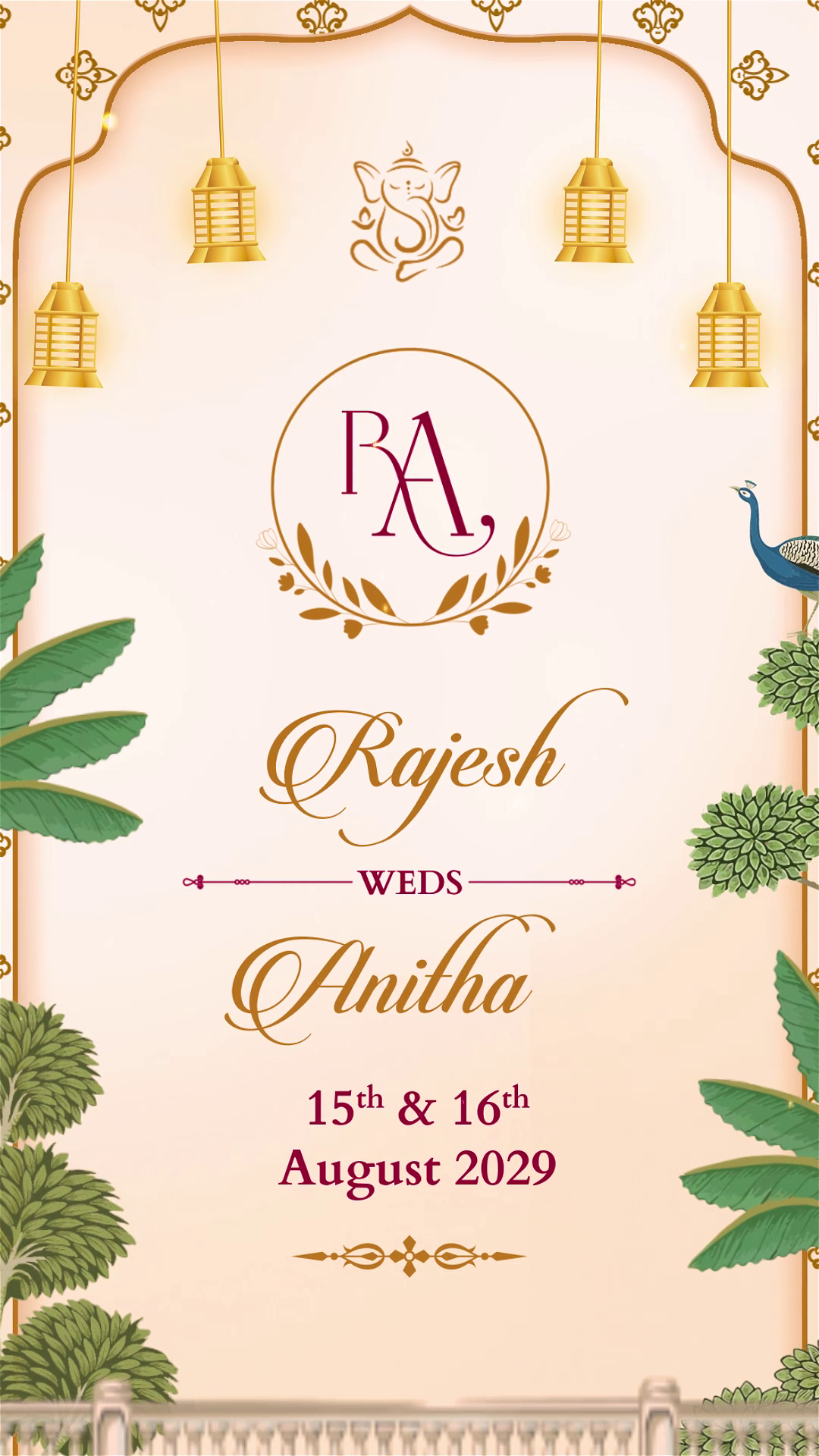 Traditional Ganesha Wedding Invitation