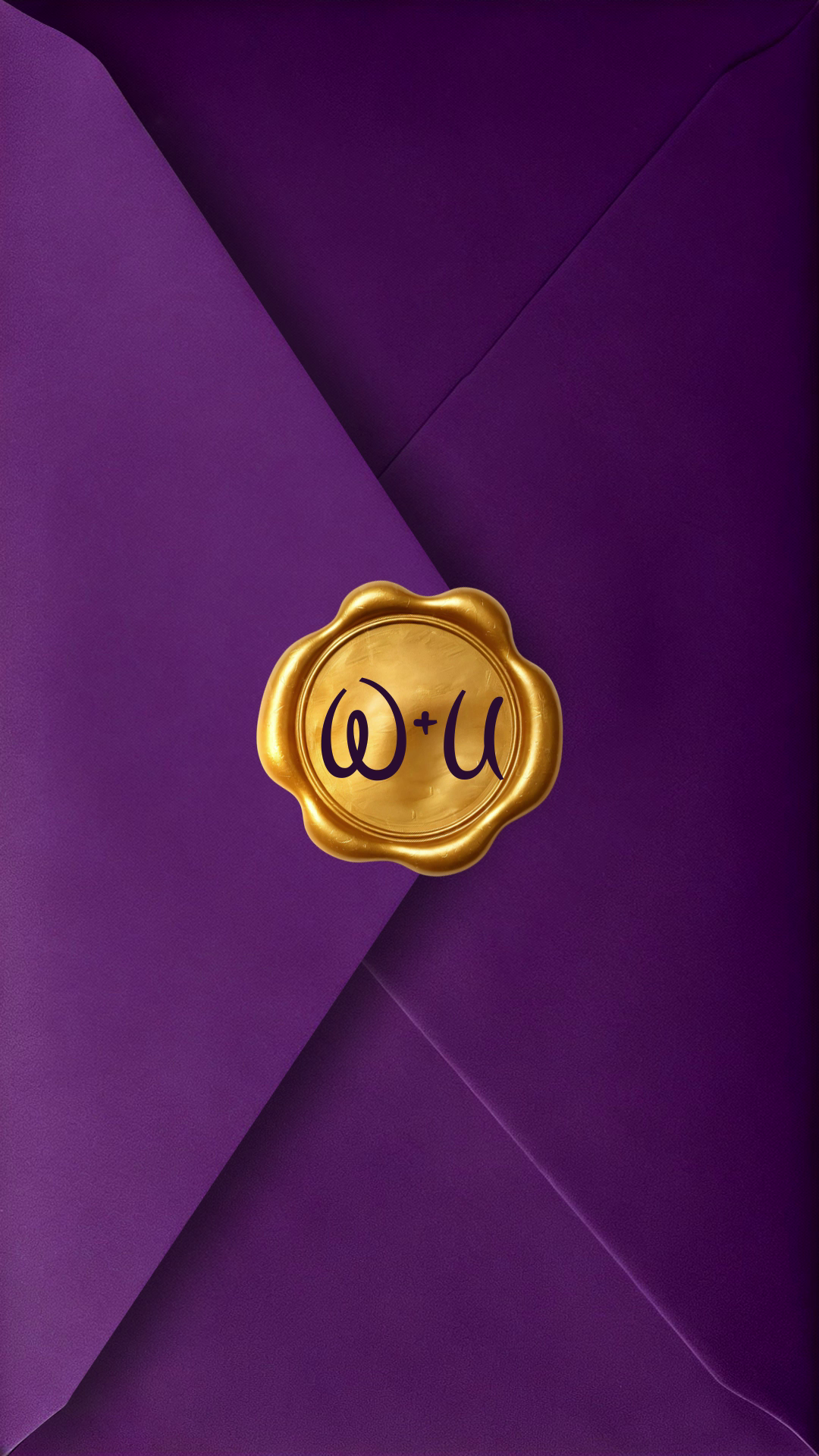 Royal Purple Envelope Wedding Invitation