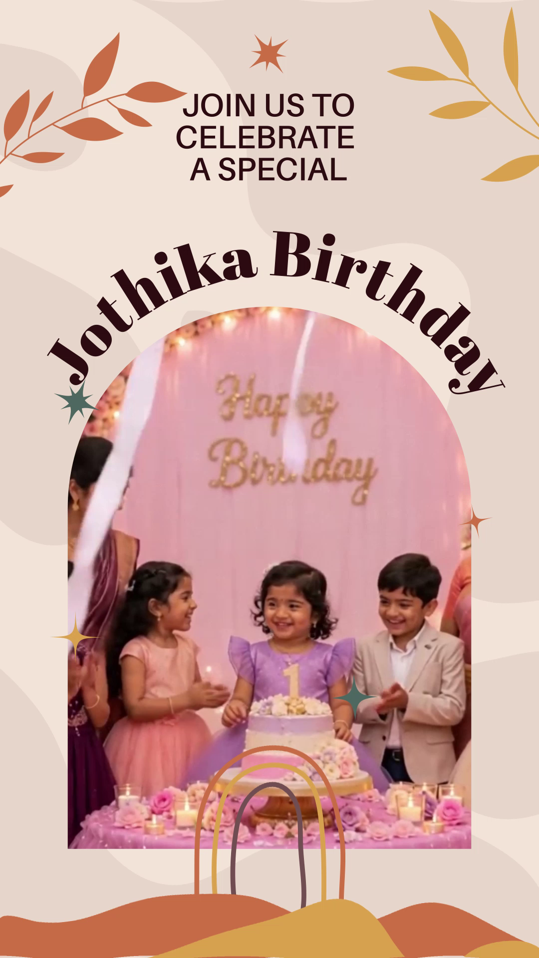 Elegant Family Birthday Invitation